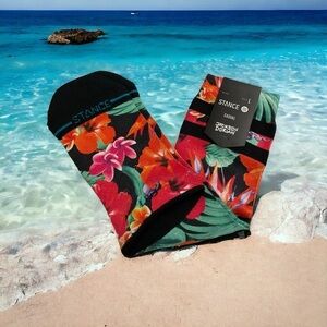 Stance Feel 360 Performance tropical print Crew Socks size L